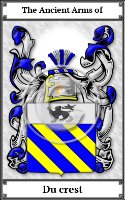 Du crest Family Crest Download (JPG)  Book Plated - 150 DPI